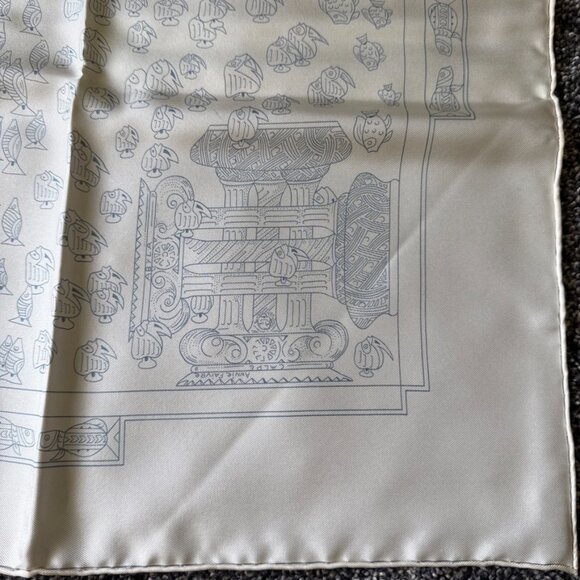 Hermes Scarf Carré 90 Atlantic Ocean Encounter Silk Blue Seabed Fish - Picture 5 of 8